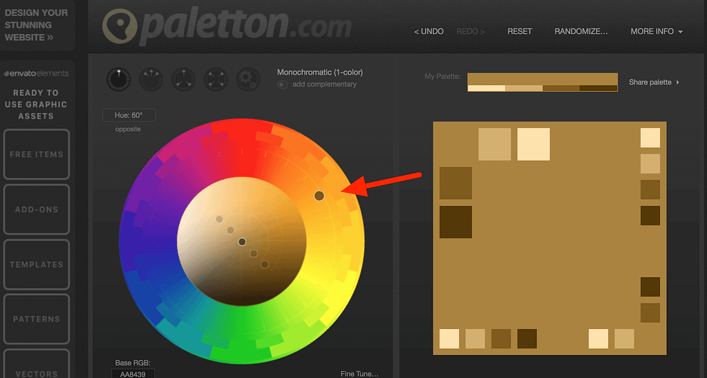 Paletton - select your website color palette