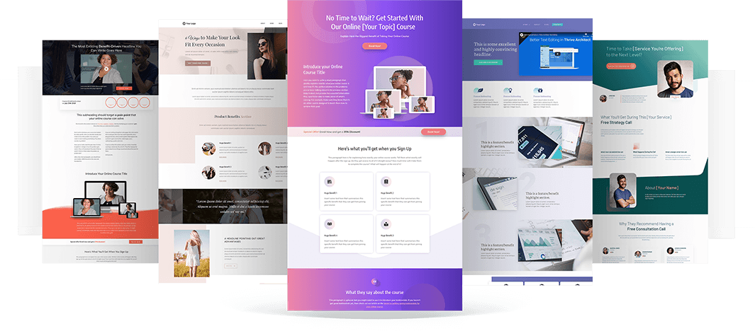 350+ <strong>Conversion Focused</strong> WordPress Landing Page Templates