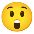 Google's astonished face emoji