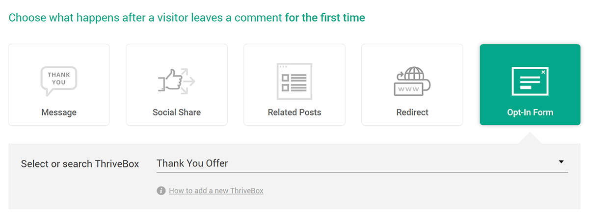 Opt-In Form Post Comment Action