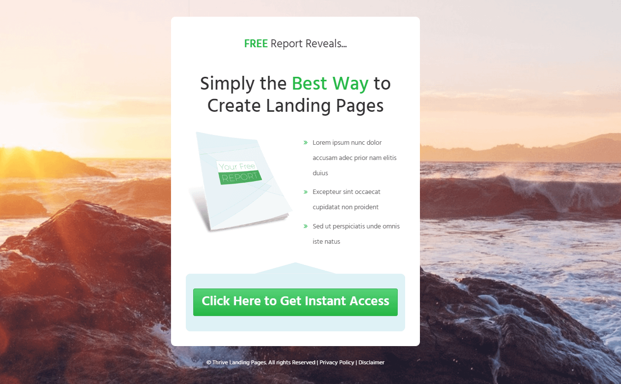 squeeze landing page