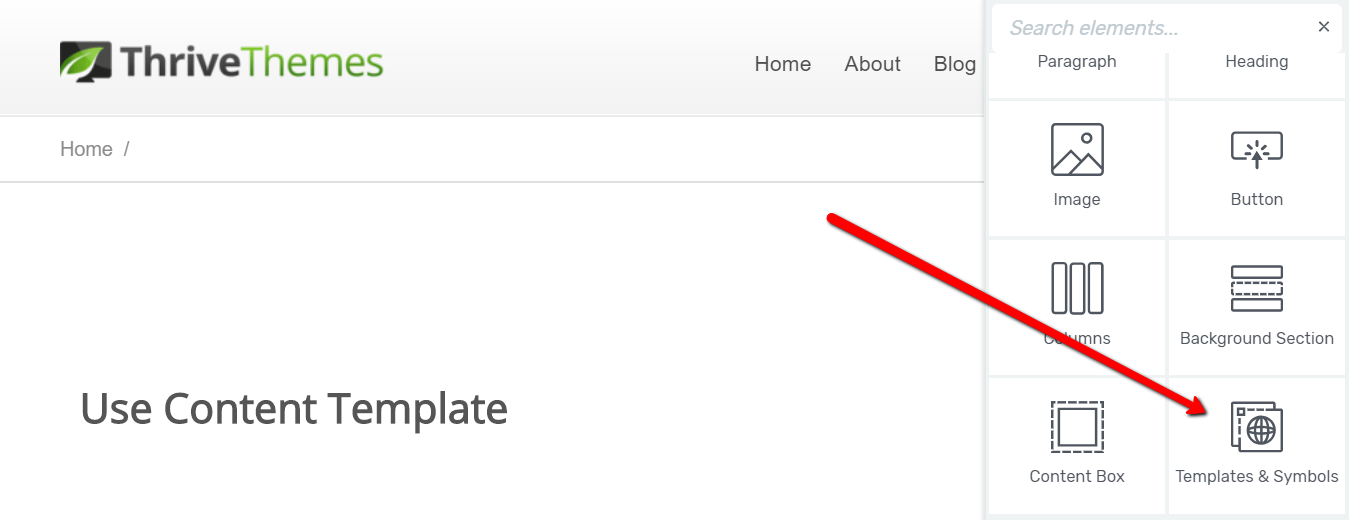 use templates on your landing page