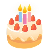 Cake emoji from Google