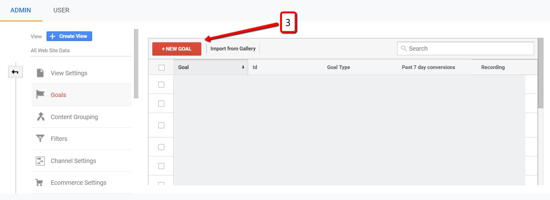 Add a new goal tracking in Google Analytics