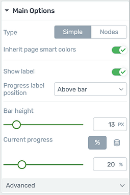 Simple Progress Bar display options