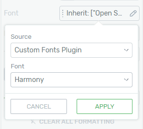 Custom fonts in Thrive Architect