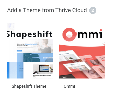 Choose your WordPress theme: Shapeshift or Ommi