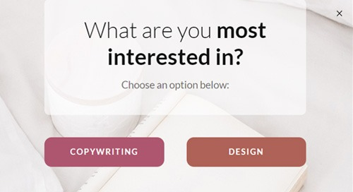 Multiple Choice Opt-in Forms - Choosing a topic of interest