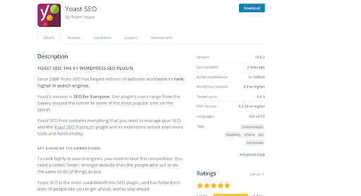 Product description of Yoast SEO