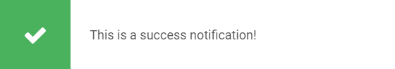 success notification