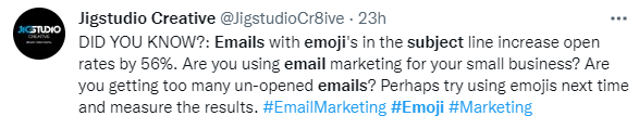 Twitter post about emojis 1