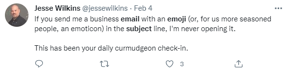 Twitter post about emojis 3