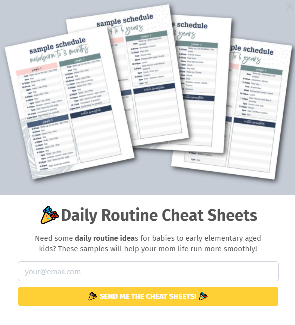 Daily Routine Cheat Sheets - A Mother Far From Home