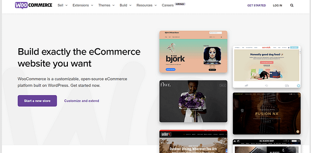 Hero section for WooCommerce homepage