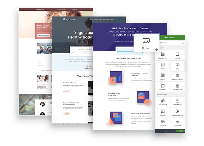 thrive architect homepage templates