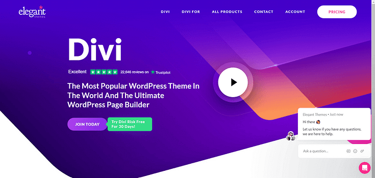 Divi landing page template