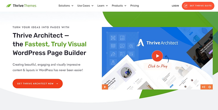 Screenshot of Thrive Architect sales page