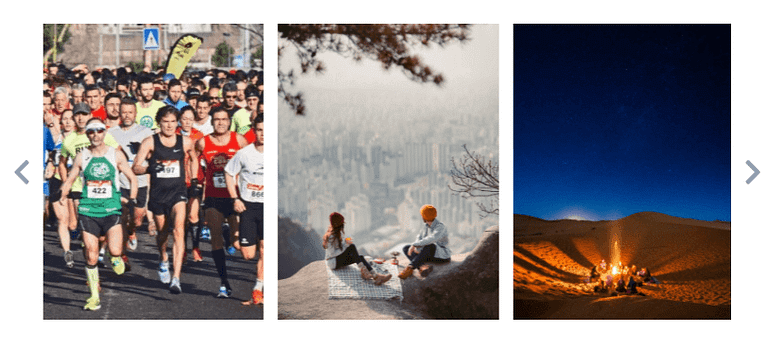 Multiple column image carousel