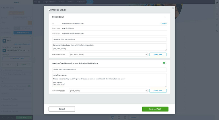 Compose your automated email