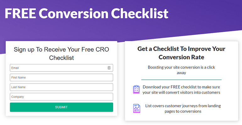 Free Conversion Checklist to Improve Conversion Rate - Experiment Zone