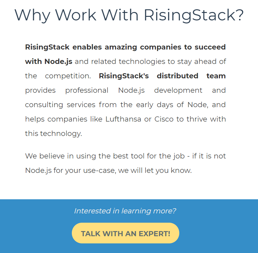 call-to-action examples RisingStack