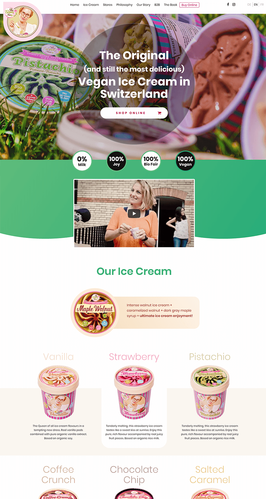 Screenshot of the website redesigned and improved The Green Fairy homepage, made by the Thrive Themes team.