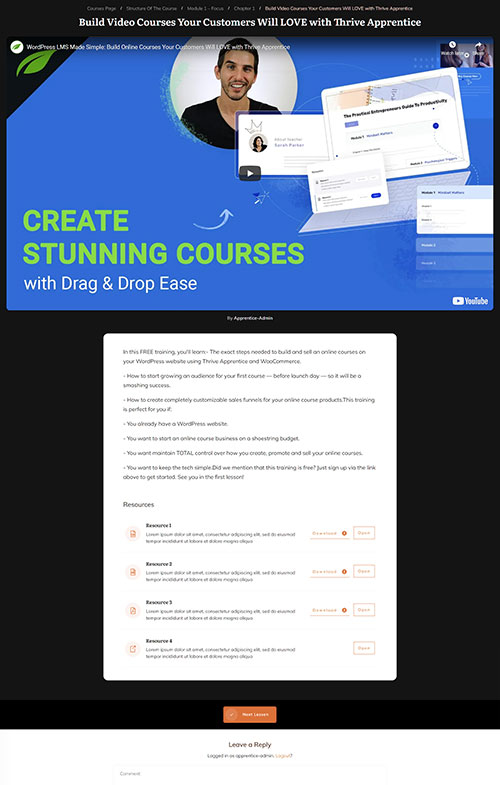 Dark Video Lesson
