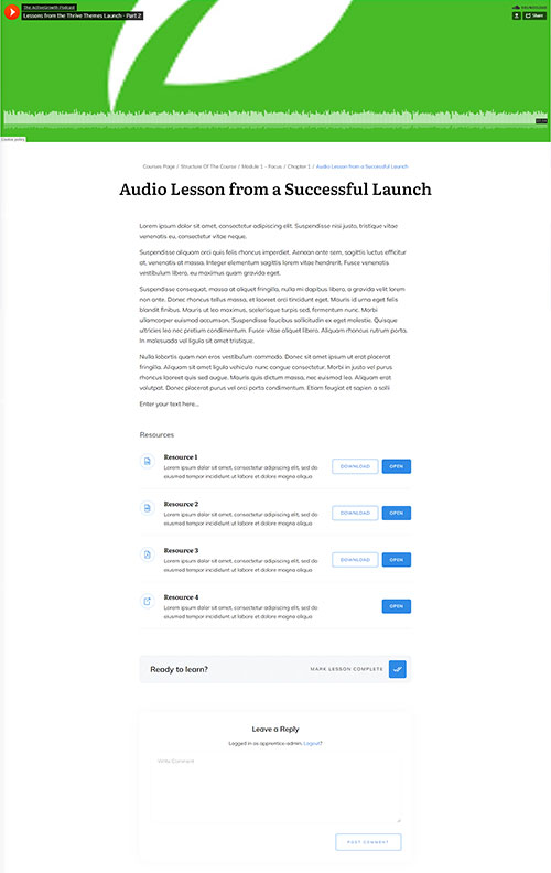 Refined Audio Lesson