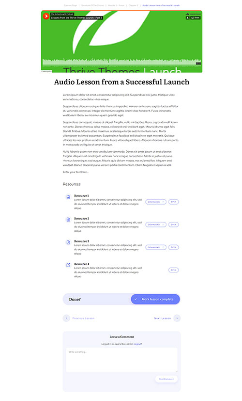 Rounded Audio Lesson