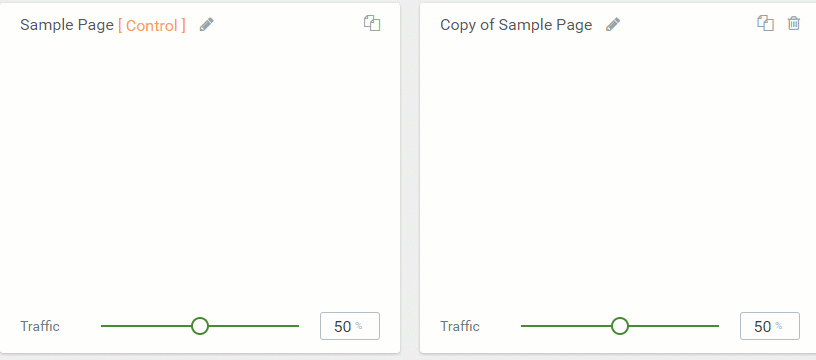 AB Test traffic config