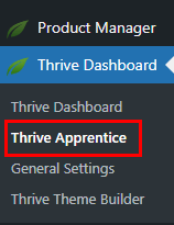 Визуальный редактор Thrive Apprentice- #1 решение для онлайн-курсов с полным визуальным редактированием 10 Thrive Apprentice Visual Editing WordPress Dashboard Location