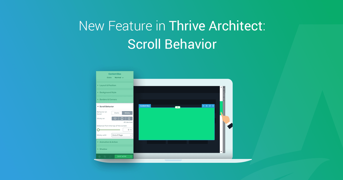 Introducing the New “Scroll Behavior” Feature in Thrive Architect