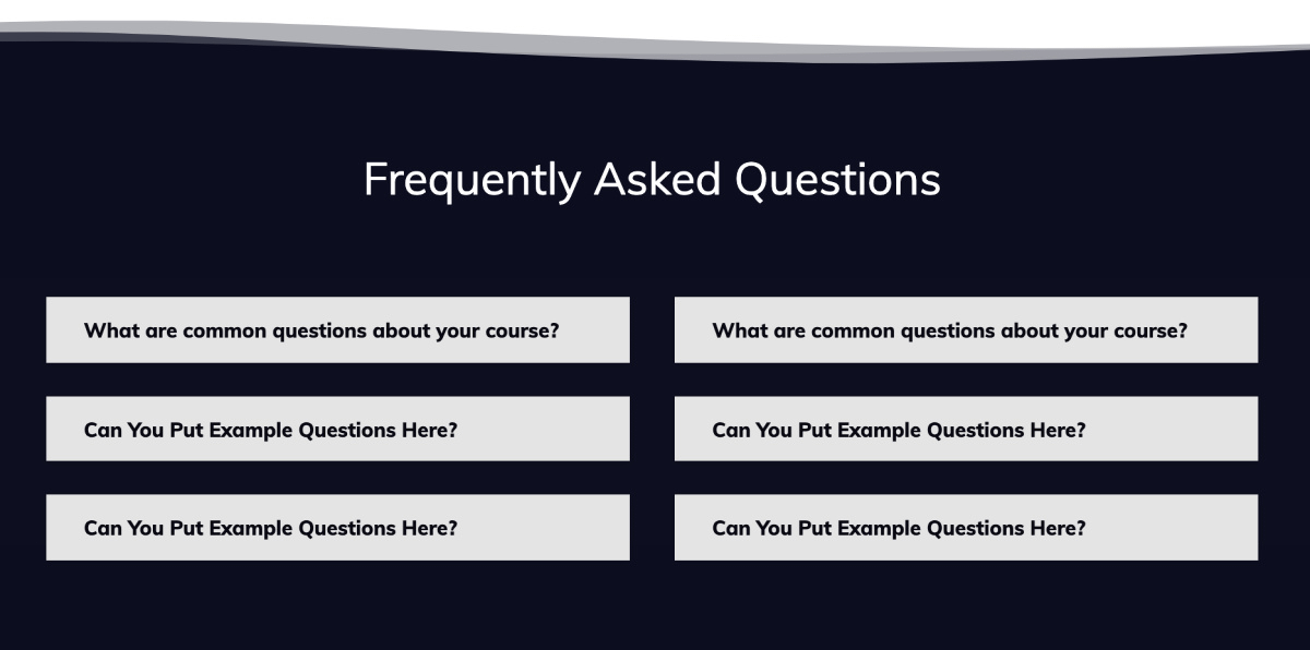 How to create an FAQ section for your online course sales page