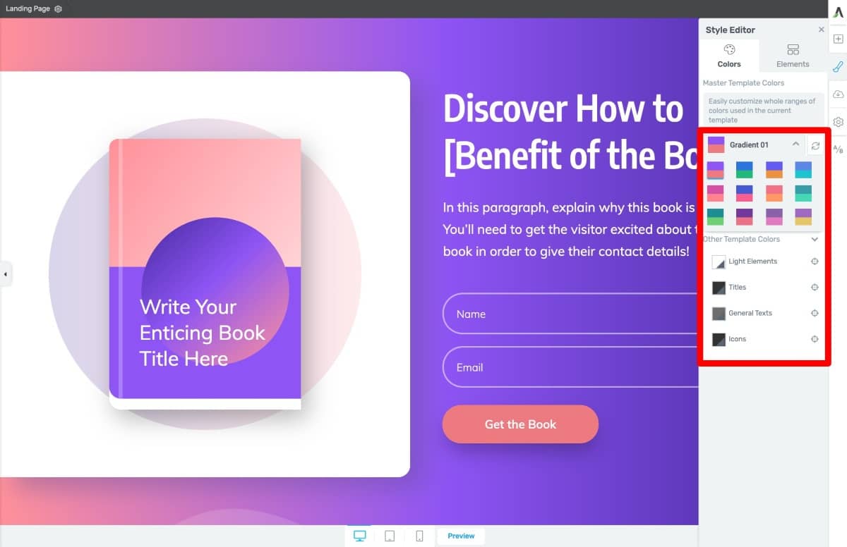 Ebook Landing Page Smart Color Technology