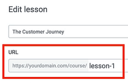 Change URLs for Courses & Lessons