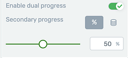 Dual Progress feature display options