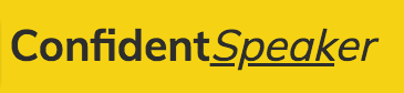 Simple Confident Speaker Simple text logo example