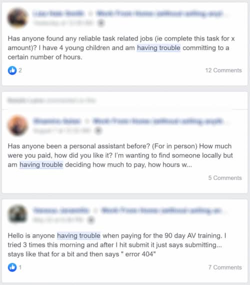 Facebook group research