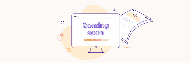 Illustrated image of a “Coming Soon” page for an online course