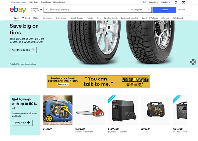 ebay home page