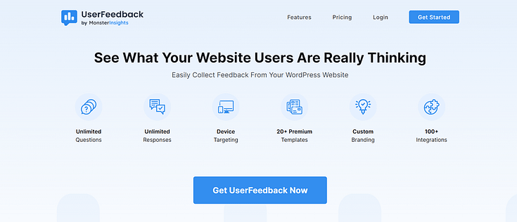 UserFeedback homepage screenshot