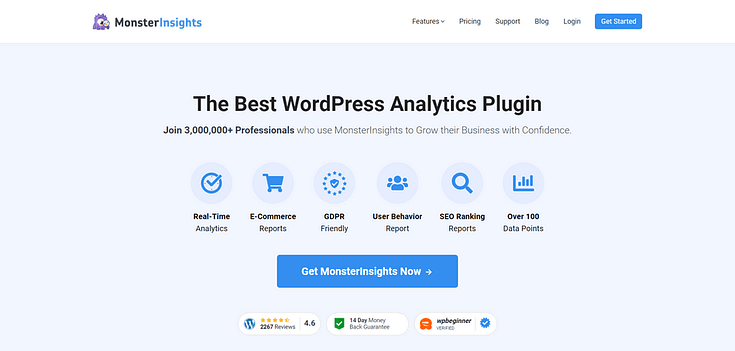 MonsterInsights, the best WordPress analytics plugin