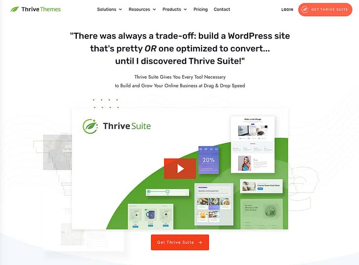 Thrive Suite landing page