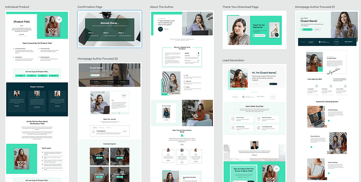 Landing page template examples