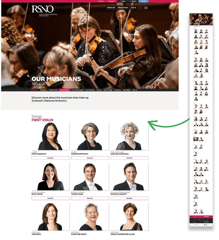 Royal Scottish National Orchestra Team Page