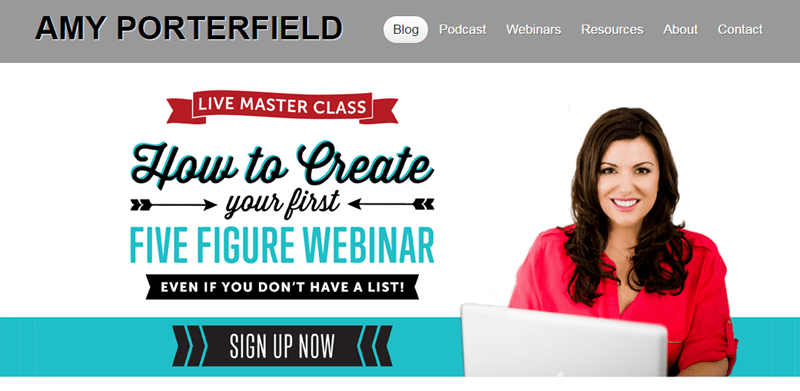 Amy Porterfield opt in page