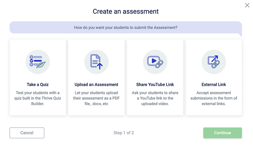 Create an assessment
