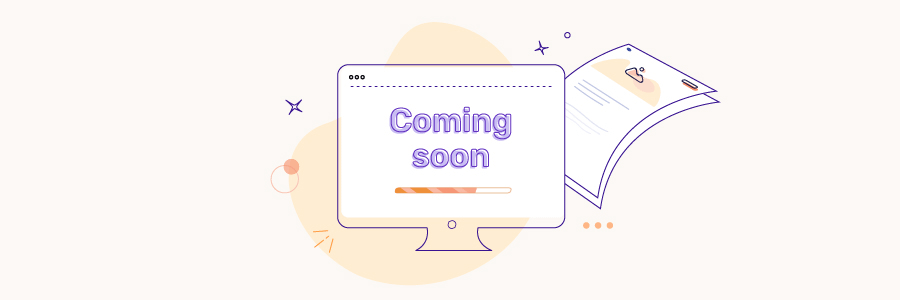Illustrated image of a “Coming Soon” page for an online course
