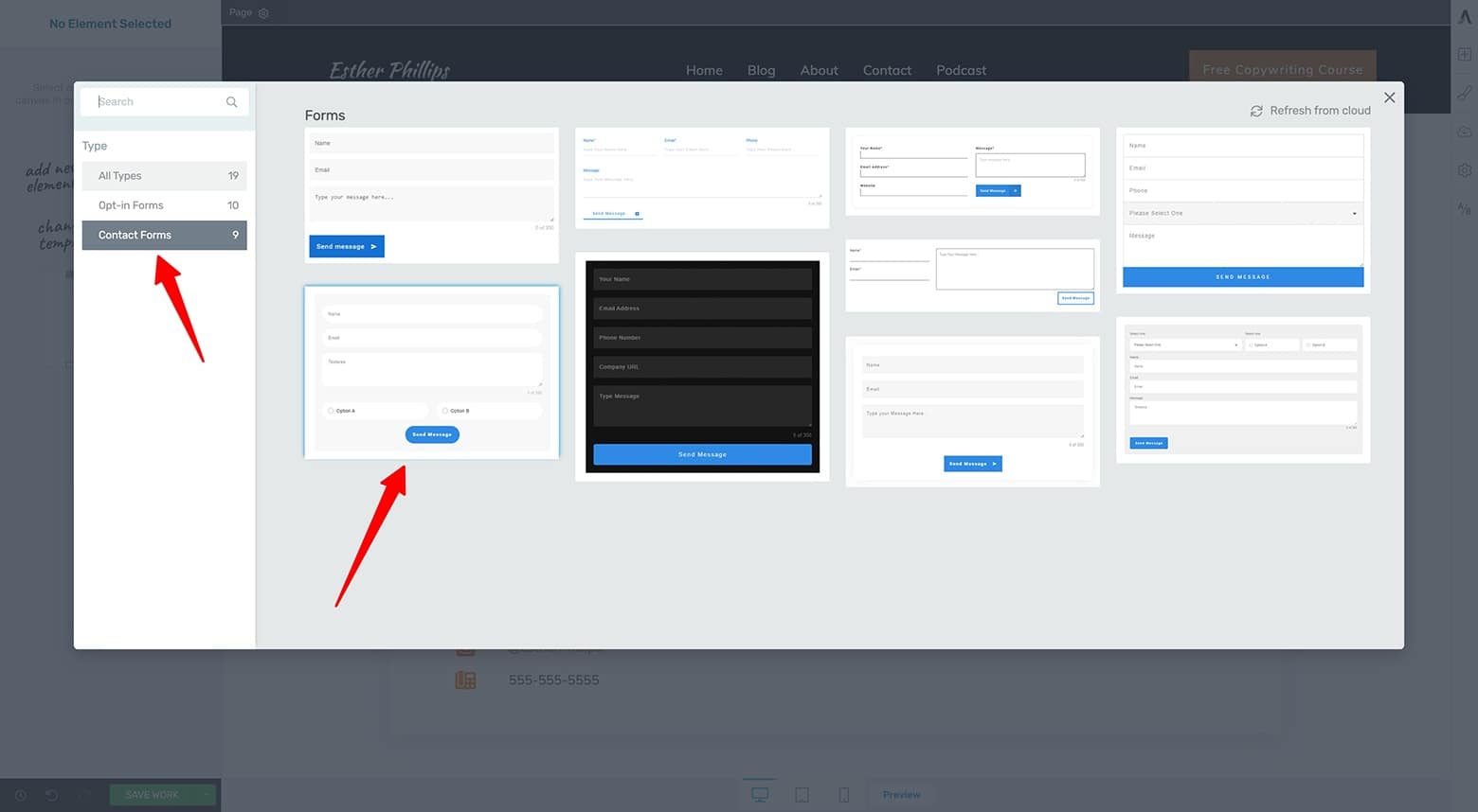 Radio-Button-Contact-Form-Element-Template Radio Button Contact Form template