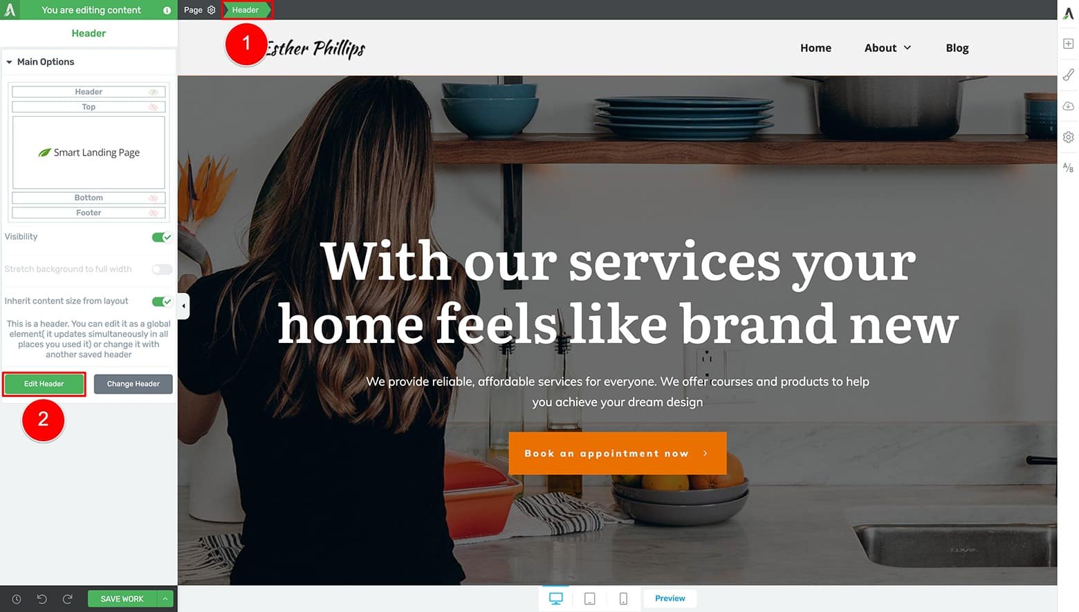 Enter-Edit-Header-Mode Edit your WordPress header design